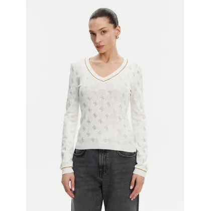 Zdjęcie Guess Sweter W5GR07 Z3D60 Beżowy Regular Fit