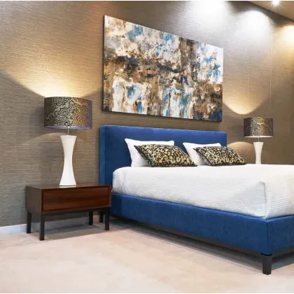 Picture Elegant headboard and bed base by Epoca