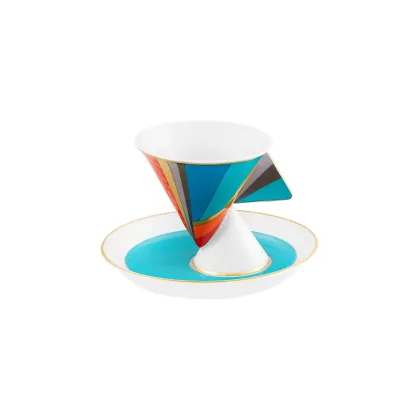 Zdjęcie Porcelanowa filiżanka do kawy ze spodkiem Futurismo