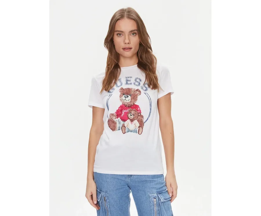 obrazek 1 Guess T-Shirt W4RI86 K9SN1 Biały Regular Fit