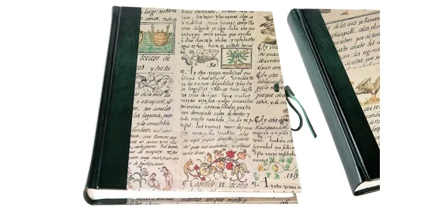 picture 1 Green leather photo album 075a-v-KA 
