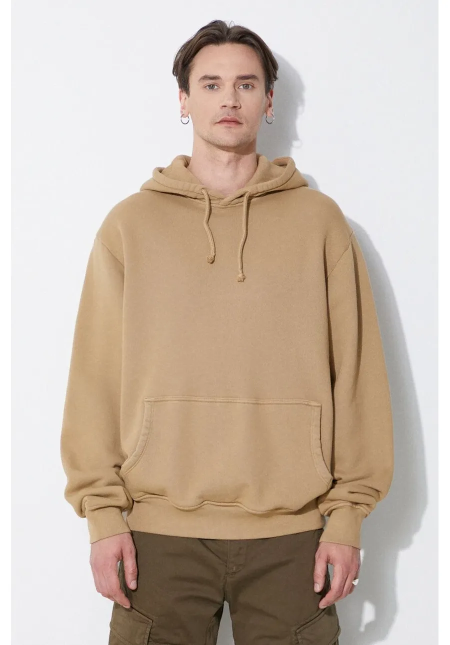 obrazek 1 424 bluza bawełniana Alias Hoodie męska kolor beżowy z kapturem gładka FF4SMF01AP-JE375.706