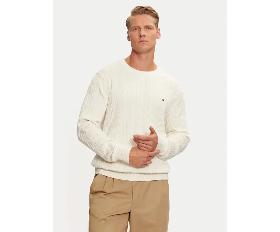 obrazek 1 Tommy Hilfiger Sweter MW0MW33132 Biały Regular Fit