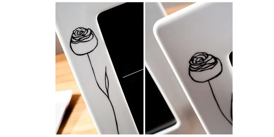 obrazek 3 Porcelanowa ramka na zdjęcia z różyczką MPM Porcellane