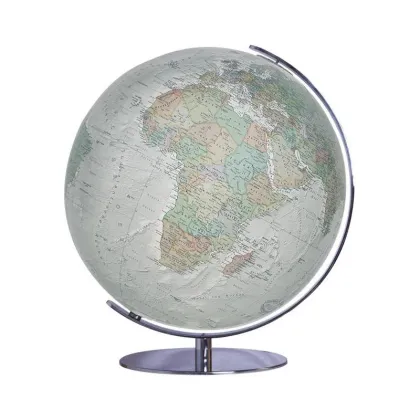 Zdjęcie Chromowany podświetalny globus na biurko