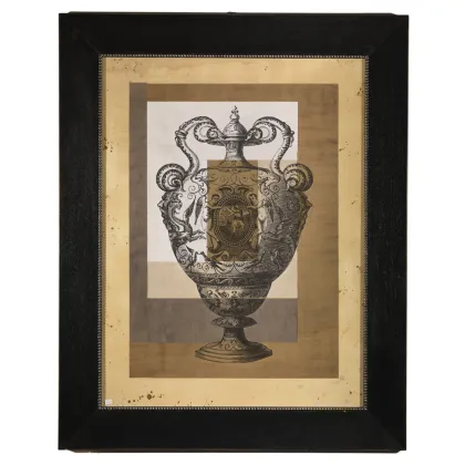 Picture Beautiful hand-retouched print of a vase H.103xL.83xP.5 cm