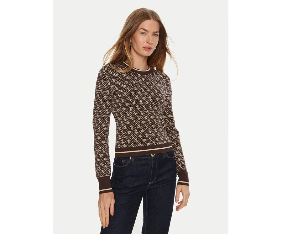 obrazek 1 Guess Sweter Lise W4BR21 Z37K0 Brązowy Slim Fit