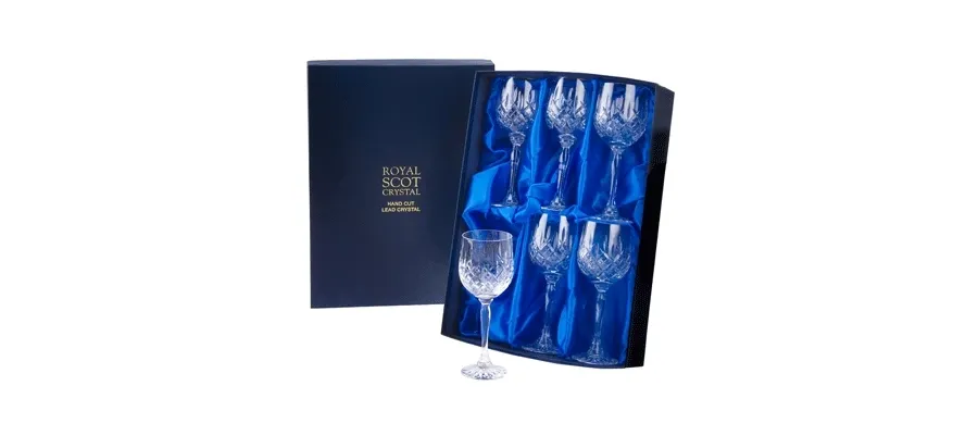 picture 1 Royal Scot Crystal White Wine Glasses London 6 p.