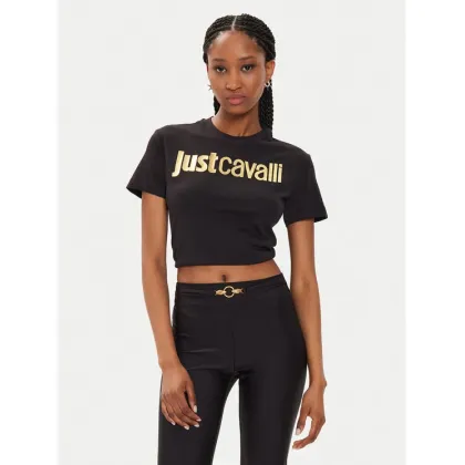 Zdjęcie Just Cavalli T-Shirt 76PAHG11 Czarny Slim Fit