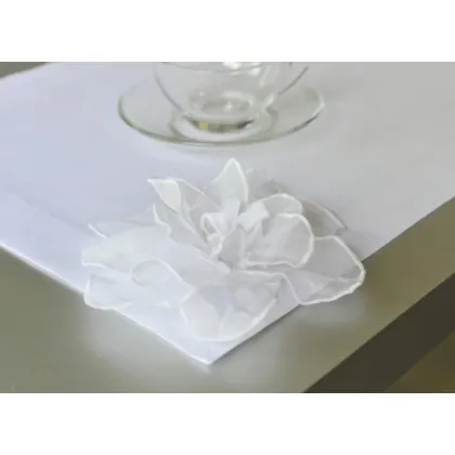 Picture Placemat decorated with a flower - 100% linen