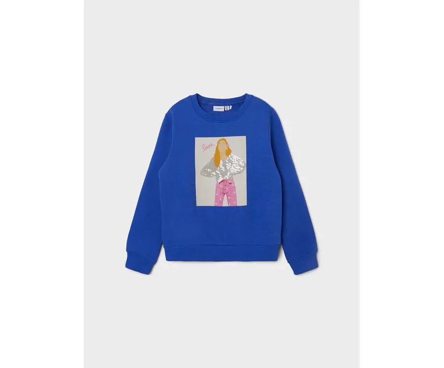 obrazek 1 NAME IT Bluza 13221346 Niebieski Regular Fit