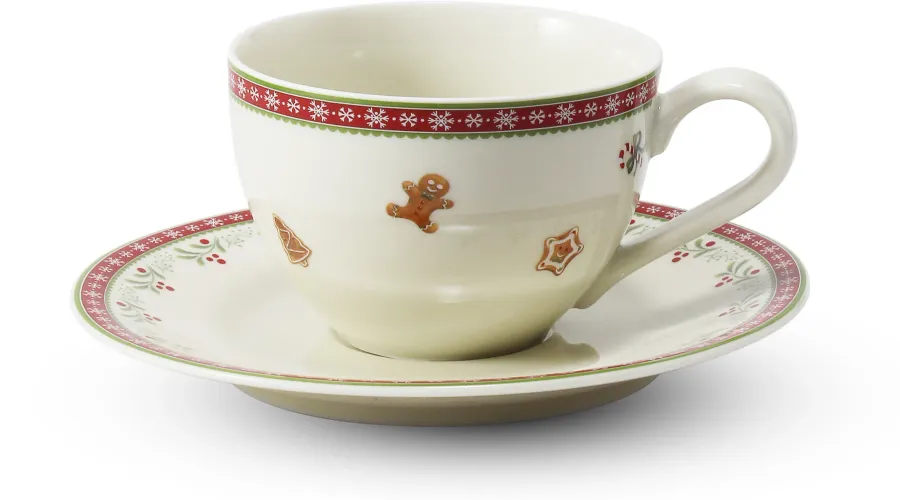 obrazek 4 5-częściowy zestaw śniadaniowy z porcelany z bożonarodzeniowej kolekcji – Leander