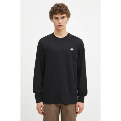 Zdjęcie Dickies longsleeve bawełniany kolor czarny z nadrukiem DK0A4Y4RBLK1-BLACK