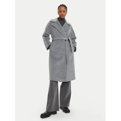 Zdjęcie Weekend Max Mara Płaszcz wełniany Resina 2425016092 Szary Regular Fit