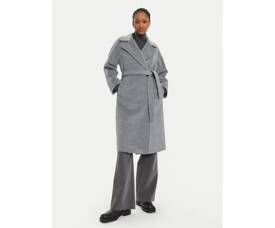obrazek 1 Weekend Max Mara Płaszcz wełniany Resina 2425016092 Szary Regular Fit