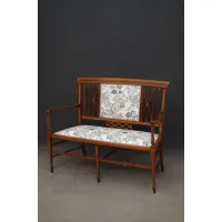 Zdjęcie Świetna jakość - bardzo atrakcyjna mahoniowa ławka w stylu edwardiańskim