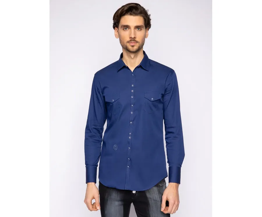 obrazek 1 Rage Age Koszula Deep Blue Granatowy Slim Fit