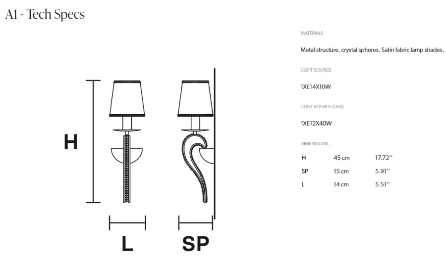 obrazek 2 Osobliwe oświetlenie do domu - stylowa lampa ścienna Cristalis