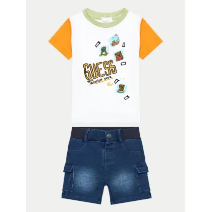 Zdjęcie Guess Komplet t-shirt i szorty jeansowe I4GG08 K8HM3 Kolorowy Regular Fit