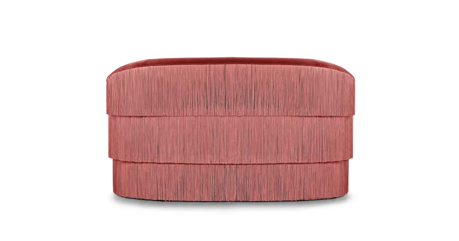 obrazek 4 Różowa dwuosobowa sofa z frędzlami - Munna