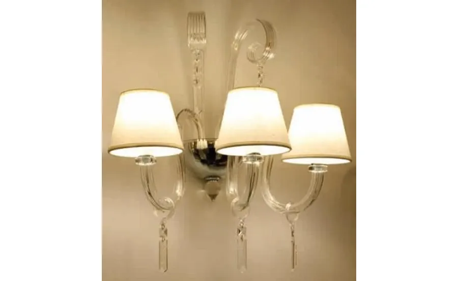 obrazek 1 Włoska luksusowa lampa ścienna ze szkła Murano - Lucevetro