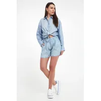 Zdjęcie Szorty damskie lniane ERMANNO FIRENZE Ermanno Firenze