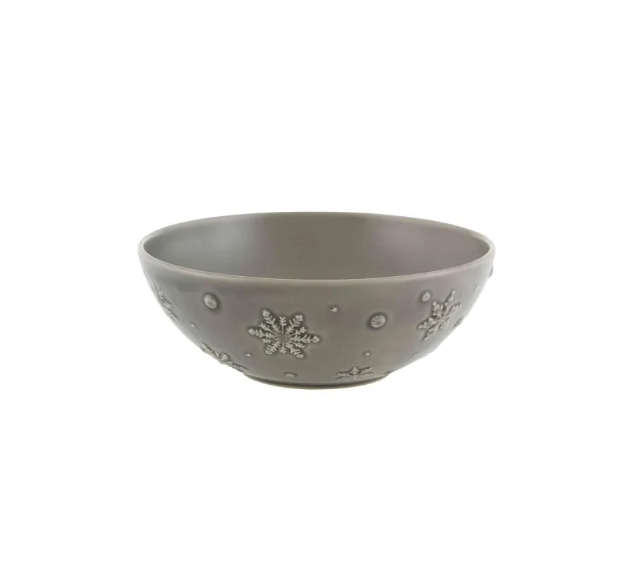 obrazek 1 Ceramiczna salaterka z ozdobami śniegowymi - Bordallo Pinheiro