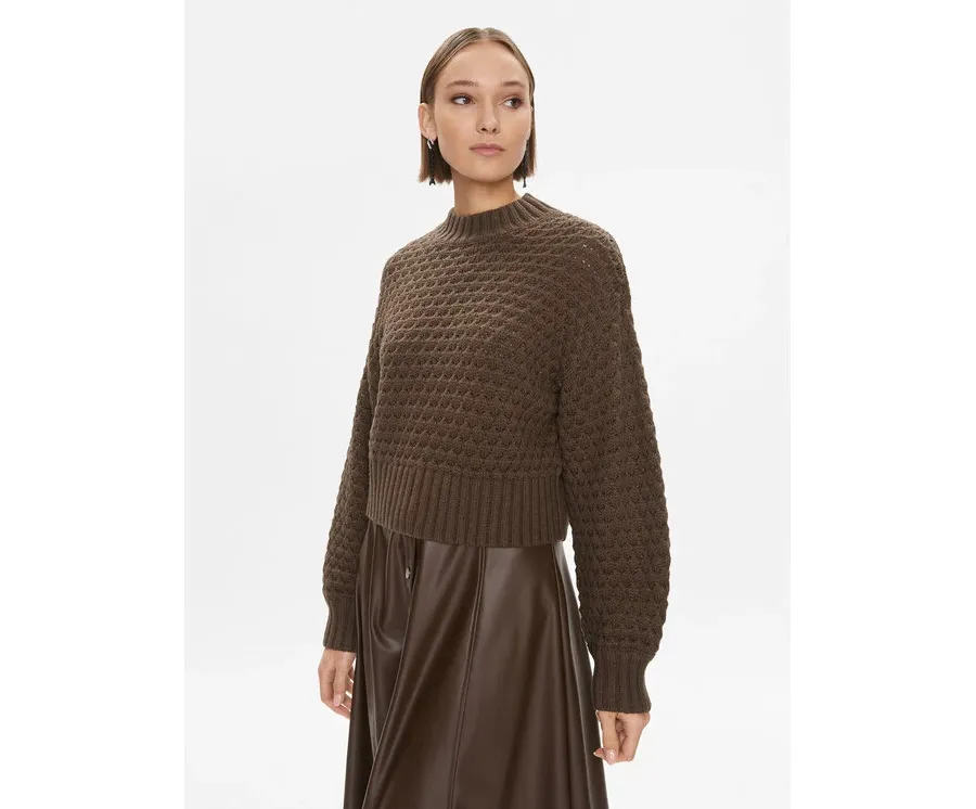obrazek 1 Noisy May Sweter 27028402 Brązowy Regular Fit