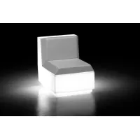 Picture A modern-style armchair for a luxurious garden and terrace, illuminated with a LED lamp - Plust