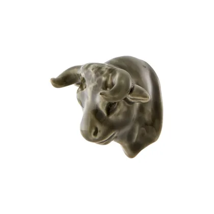 Picture Original ceramic figure - magnetic bull's head - Bordallo Pinheiro