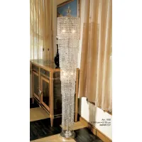 Picture Cascade floor lamp made of transparent crystals - Il Paralume Marina