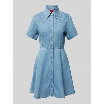 Zdjęcie Sukienka jeansowa z listwą na zatrzaski na całej długości model ‘Kastari’