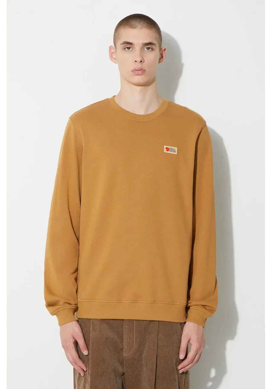 obrazek 1 Fjallraven bluza bawełniana Vardag męska kolor brązowy gładka