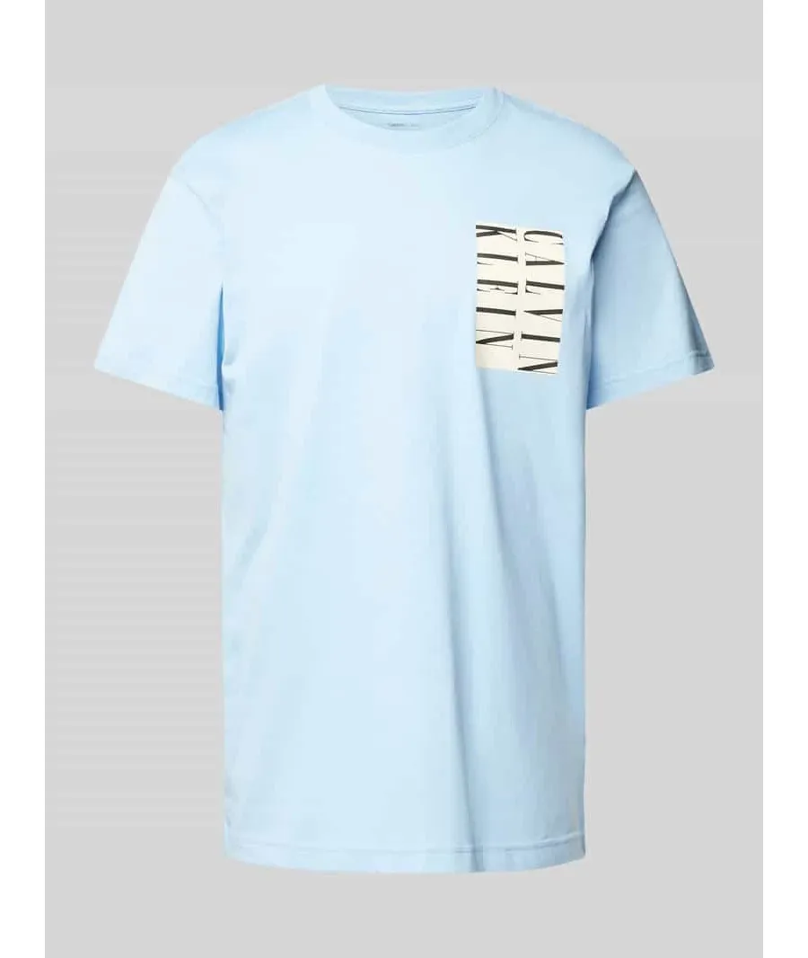 obrazek 1 Calvin Klein Jeans T-Shirt Serif Box Graphic J30J327474 Błękitny Regular Fit