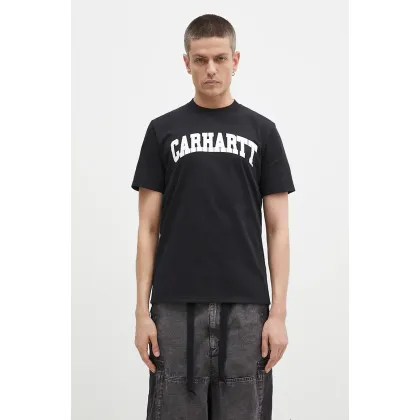 Zdjęcie Carhartt WIP t-shirt bawełniany S/S University męski kolor czarny z nadrukiem I034851.0D2XX