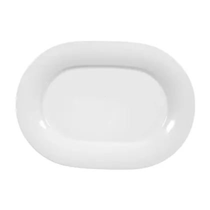 Zdjęcie Biały nowoczesny owalny półmisek wykonany z porcelany – Tettau