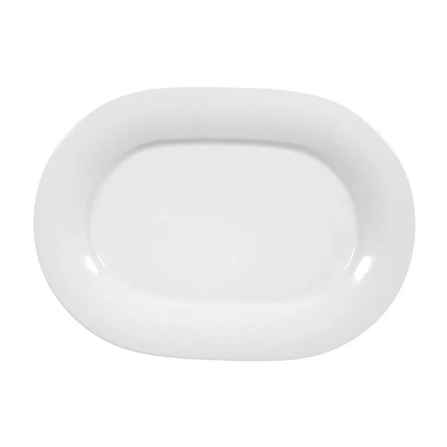 obrazek 1 Biały nowoczesny owalny półmisek wykonany z porcelany – Tettau