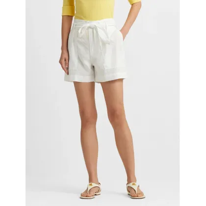 Zdjęcie Lauren Ralph Lauren Szorty materiałowe 200862093001 Biały Relaxed Fit LAUREN RALPH LAUREN