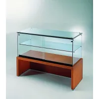 Picture Elegant shop window with a bench