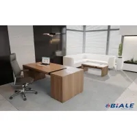 Zdjęcie Solidne biurko gabinetowe Edo z kontenerem w dwóch wariantach wymiarowych