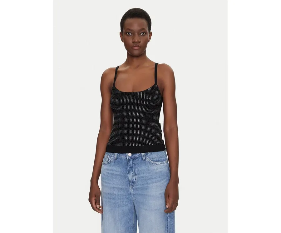 obrazek 1 Guess Top W5GR47 Z3MN2 Czarny Regular Fit