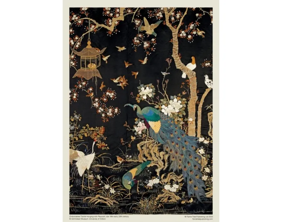 obrazek 3 Puzzle dla dorosłych Ashmolean Museum: Haftowanie z pawiem - Flame Tree Publishing