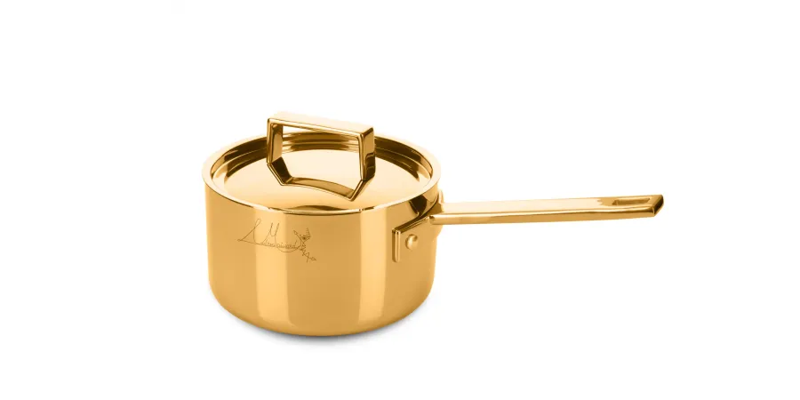 obrazek 1 Wyjątkowy włoski rondel 16 cm wykonany ze stali nierdzewnej