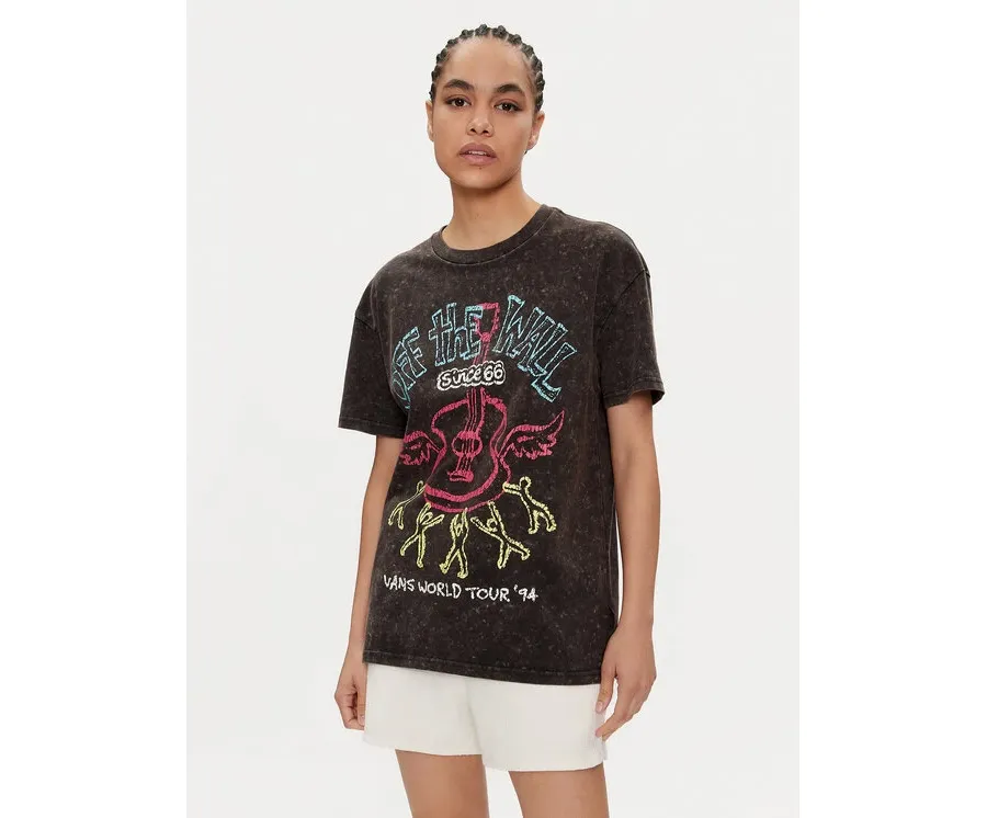 obrazek 1 Vans T-Shirt Guitar Solo Oversized VN000GJ6 Czarny Regular Fit