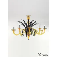 Picture Living room chandelier for 12 bulbs, made of Murano glass