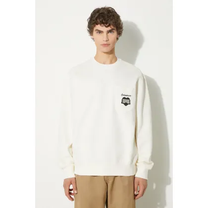 Zdjęcie Carhartt WIP bluza Heart Train Pocket Sweat męska kolor beżowy gładka I033932.D6XX