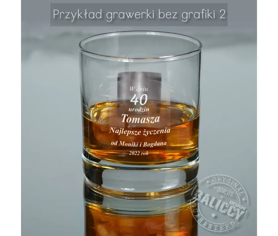 obrazek 5 Szklanka do whisky z wybranym inicjałem