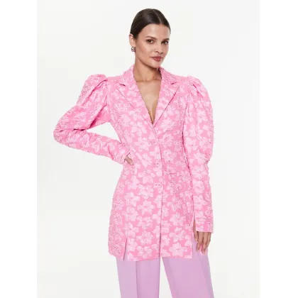 Zdjęcie ROTATE Marynarka Jacquard Fitted RT2394 Różowy Slim Fit