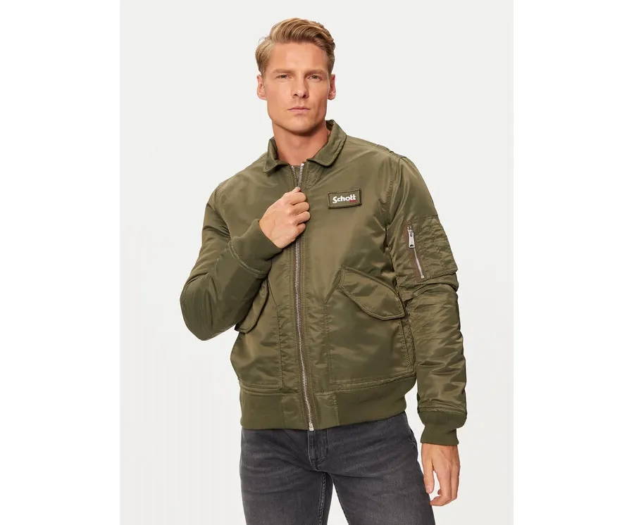 obrazek 1 SCHOTT N.Y.C. Kurtka bomber 210100RS Zielony Regular Fit