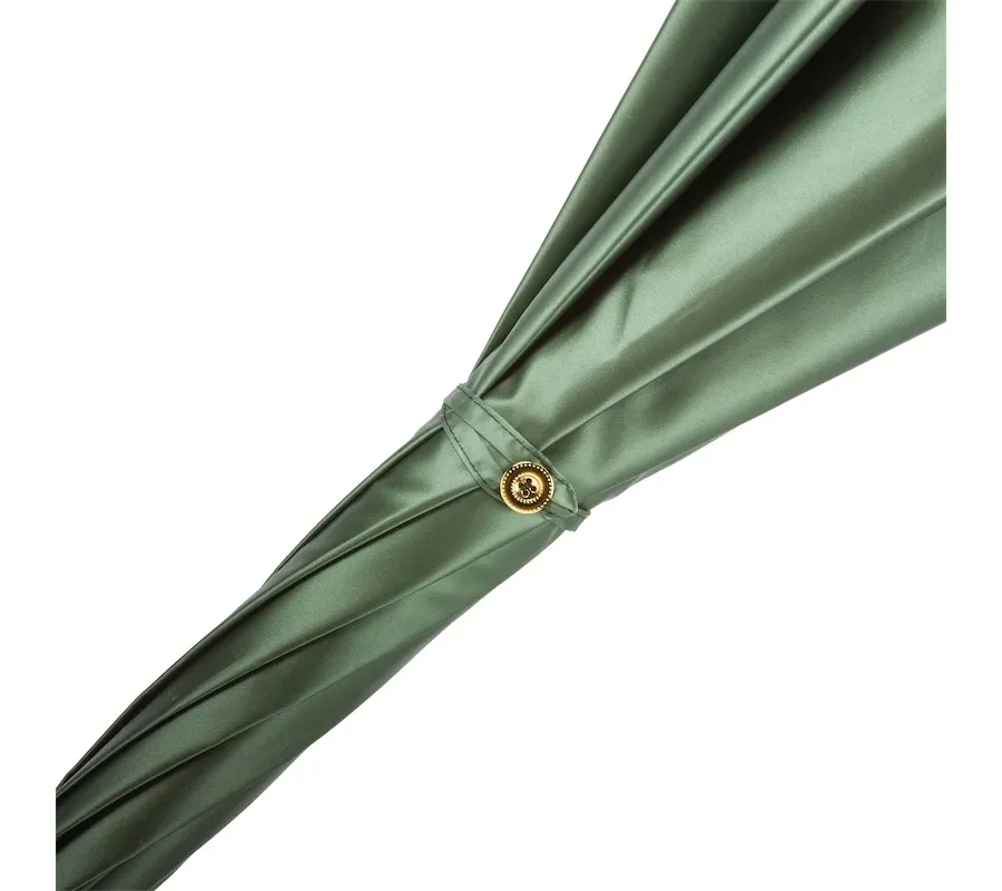 obrazek 7 Elegancki parasol damski w zielonkawym kolorze z bambusową rączką - Pasotti